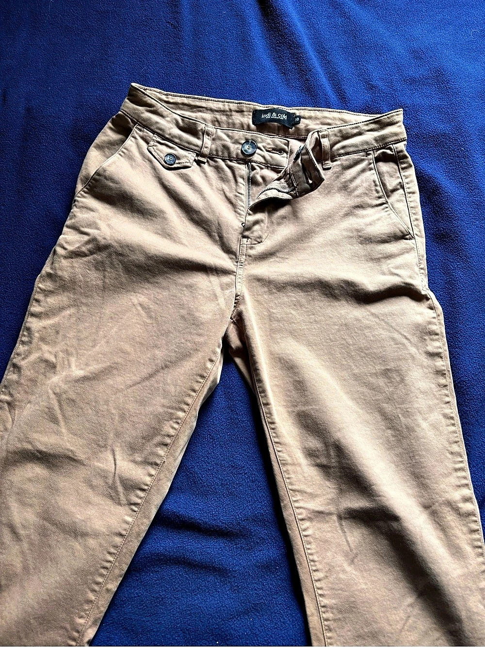 indi & cold Men's Cotton Chinos Waist 38 in Beige